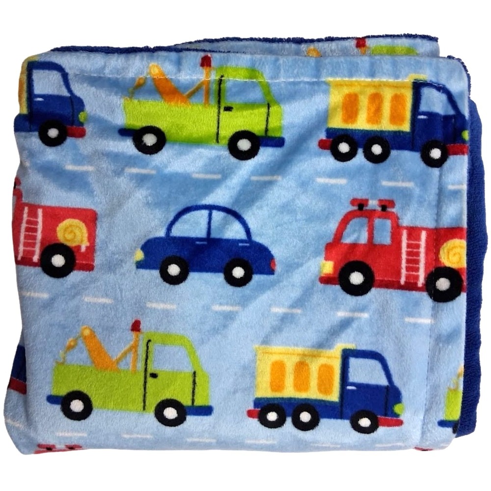 Kimberly Grant Blue Baby Boy Car Truck Fire Tow Blanket Minky 30x40 htf Lovey